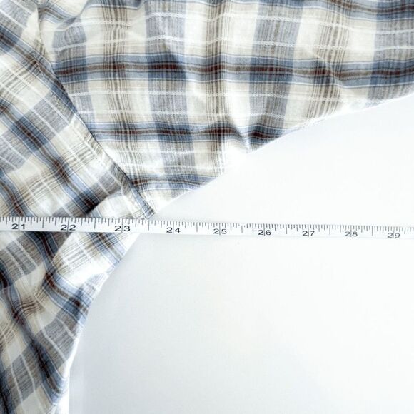 Roper Men's Western Snap Up Shirt Casual Plaid Blue Large - Picture 6 of 9